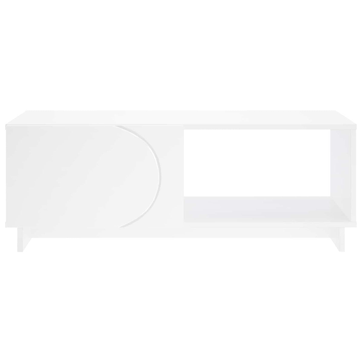 White Coffee Table Engineered Wood 95x50.5x35cm