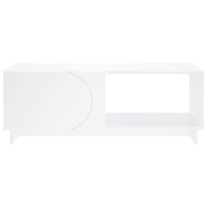 White Coffee Table Engineered Wood 95x50.5x35cm