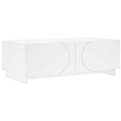 White Coffee Table Engineered Wood 102x50.5x35cm