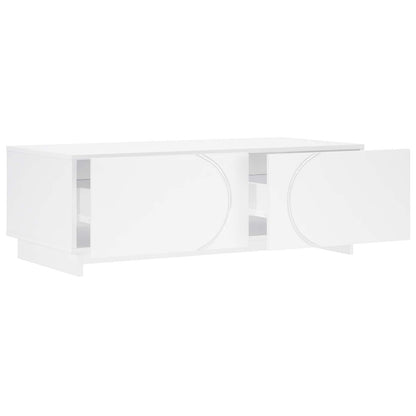 White Coffee Table Engineered Wood 102x50.5x35cm
