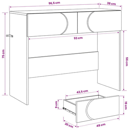 Console Table Oak Engineered 96.5x38x75cm