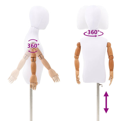 Adjustable Mannequin White 28.5x0.3cm