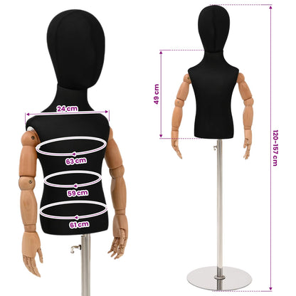 Adjustable Mannequin Black 28.5x0.3cm