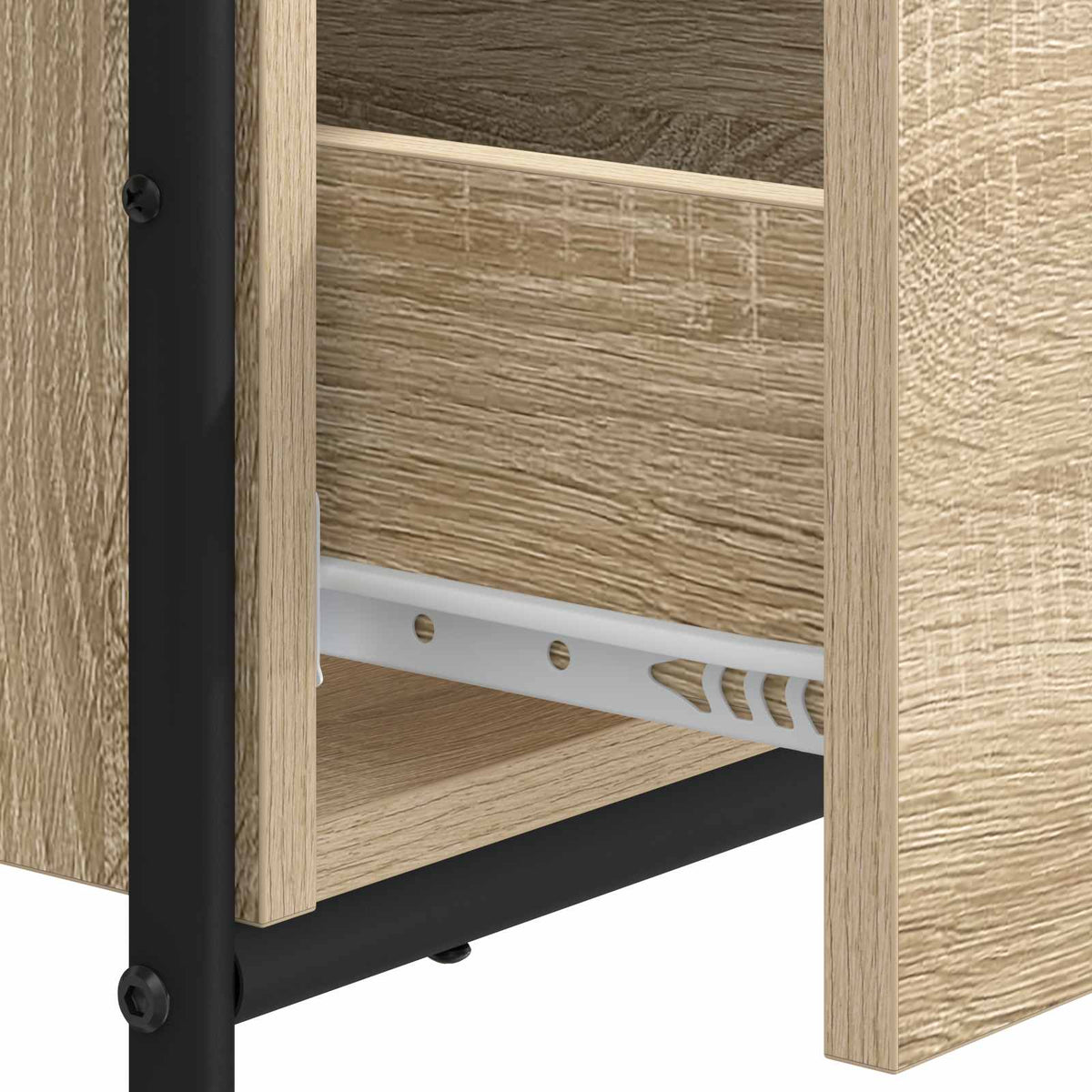 Office Desk With Storage Oak 120x50x75cm