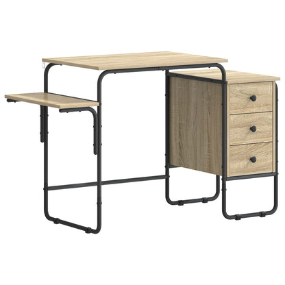 Office Desk With Storage Oak 120x50x75cm