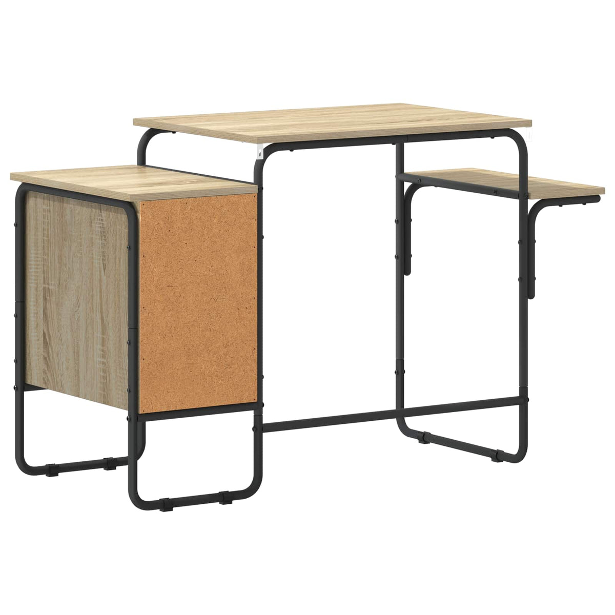 Office Desk With Storage Oak 120x50x75cm