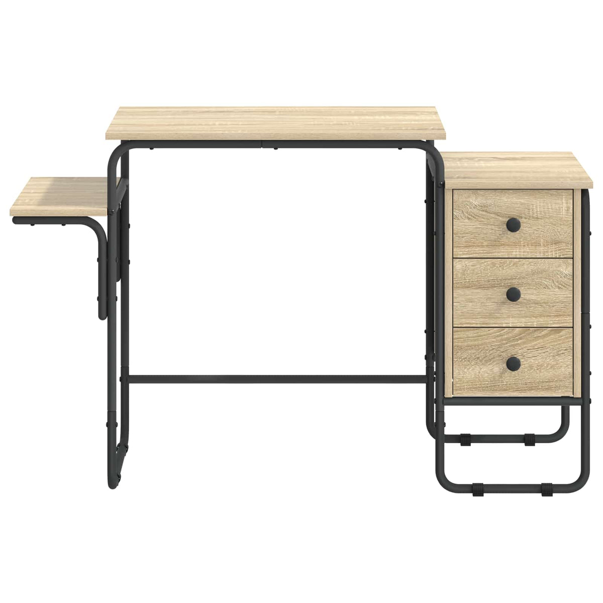 Office Desk With Storage Oak 120x50x75cm