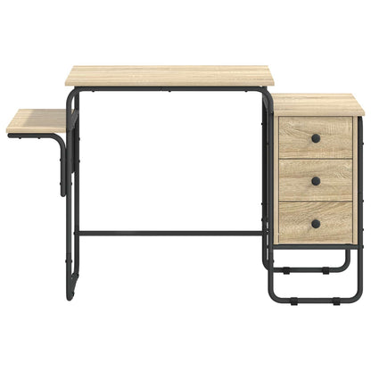 Office Desk With Storage Oak 120x50x75cm