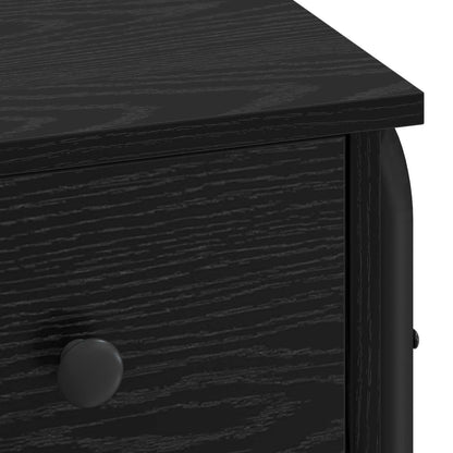 Office Desk Black Storage 100x50x75cm