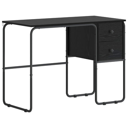 Office Desk Black Storage 100x50x75cm