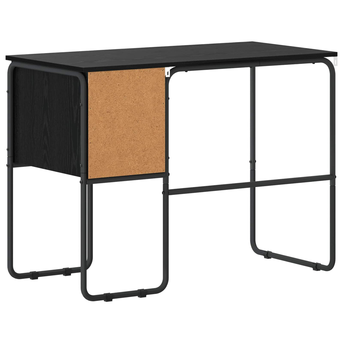 Office Desk Black Storage 100x50x75cm