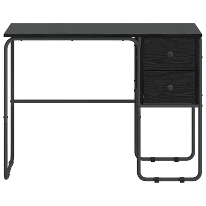 Office Desk Black Storage 100x50x75cm