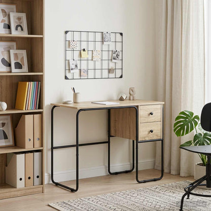Oak Desk With Storage 100x50x75cm
