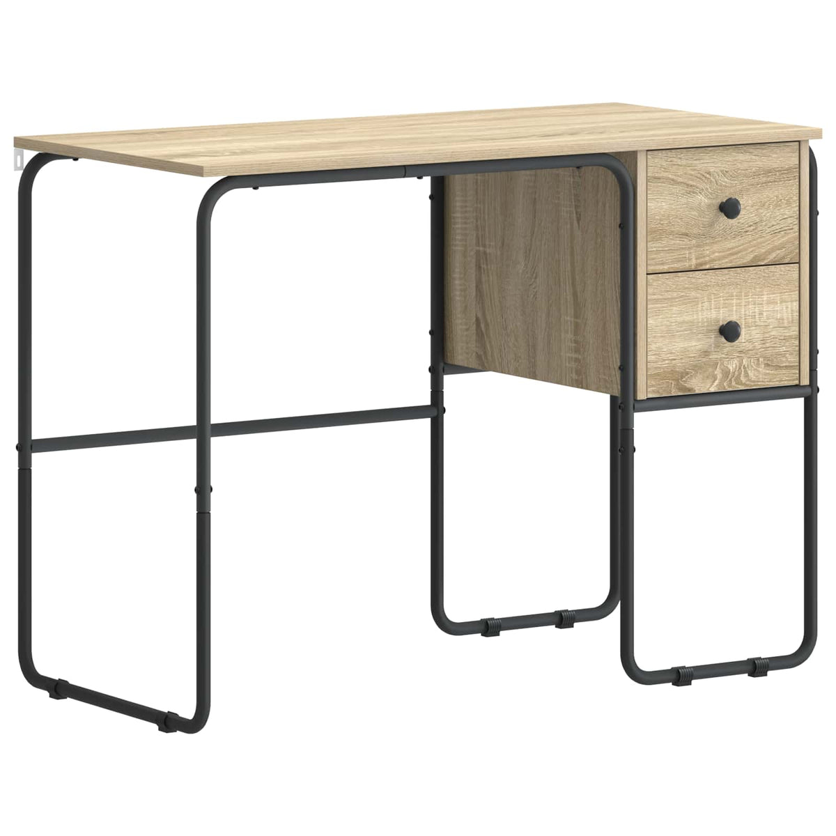 Oak Desk With Storage 100x50x75cm