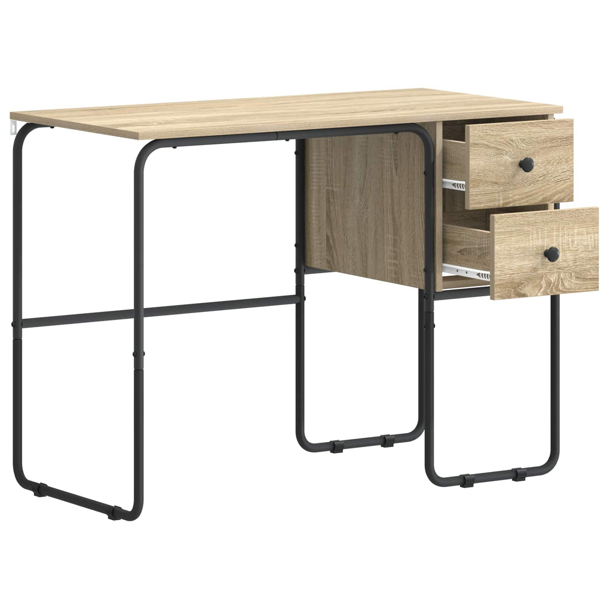 Oak Desk With Storage 100x50x75cm