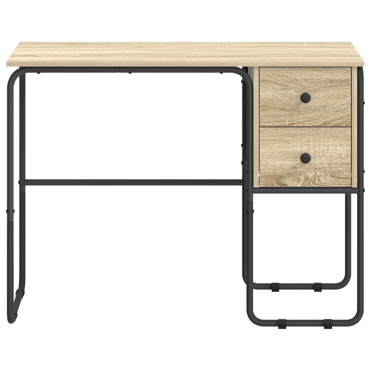 Oak Desk With Storage 100x50x75cm