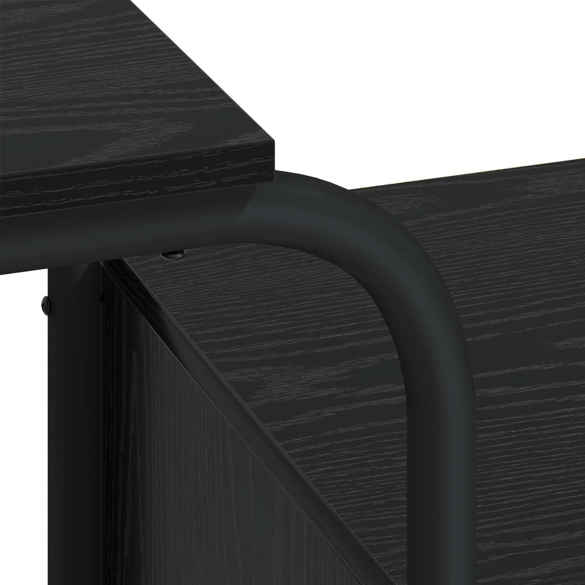 Office Desk With Storage Black 145x50x75cm