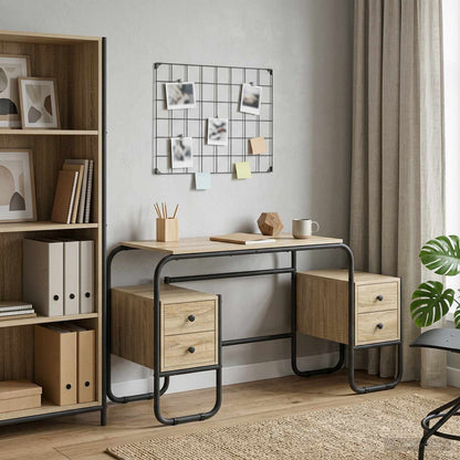 Office Desk Storage Oak 145x50x75cm
