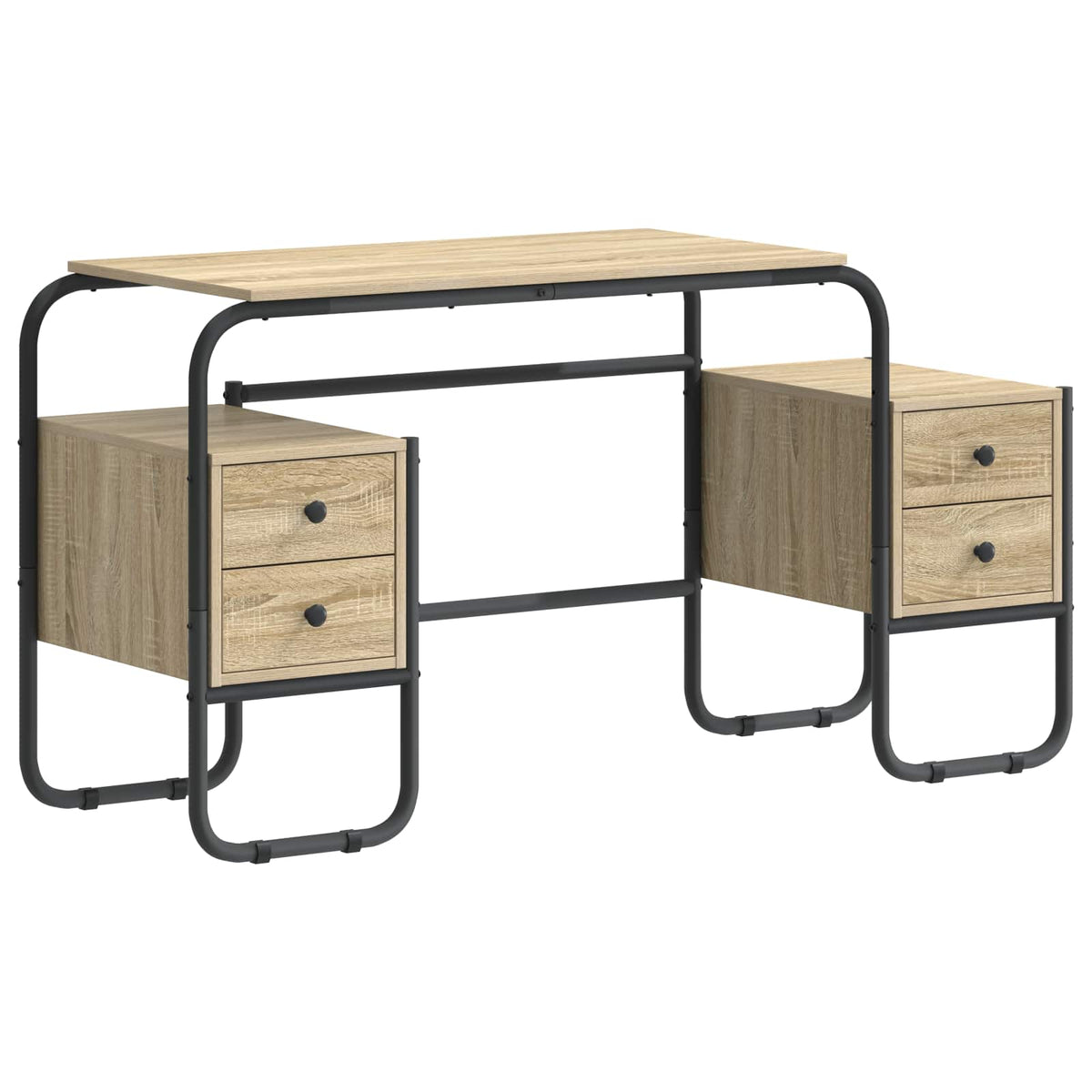 Office Desk Storage Oak 145x50x75cm