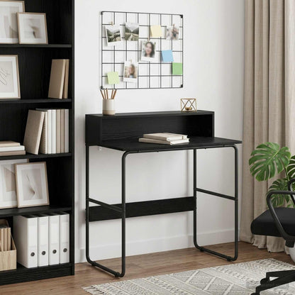 Desk With Storage Black 80x50x91cm
