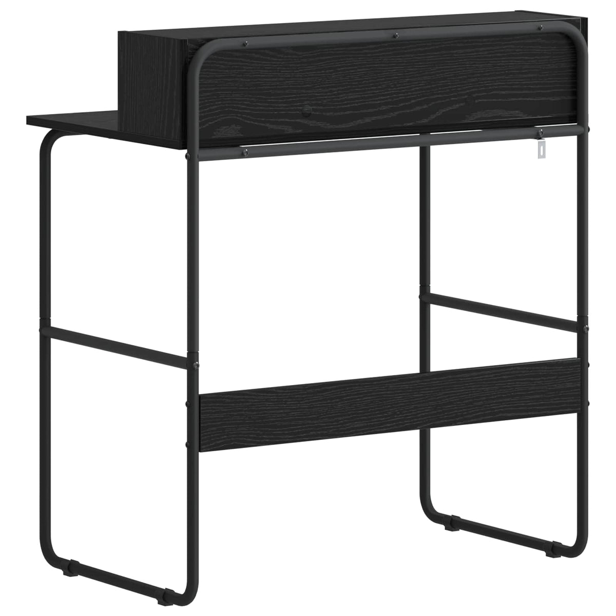 Desk With Storage Black 80x50x91cm