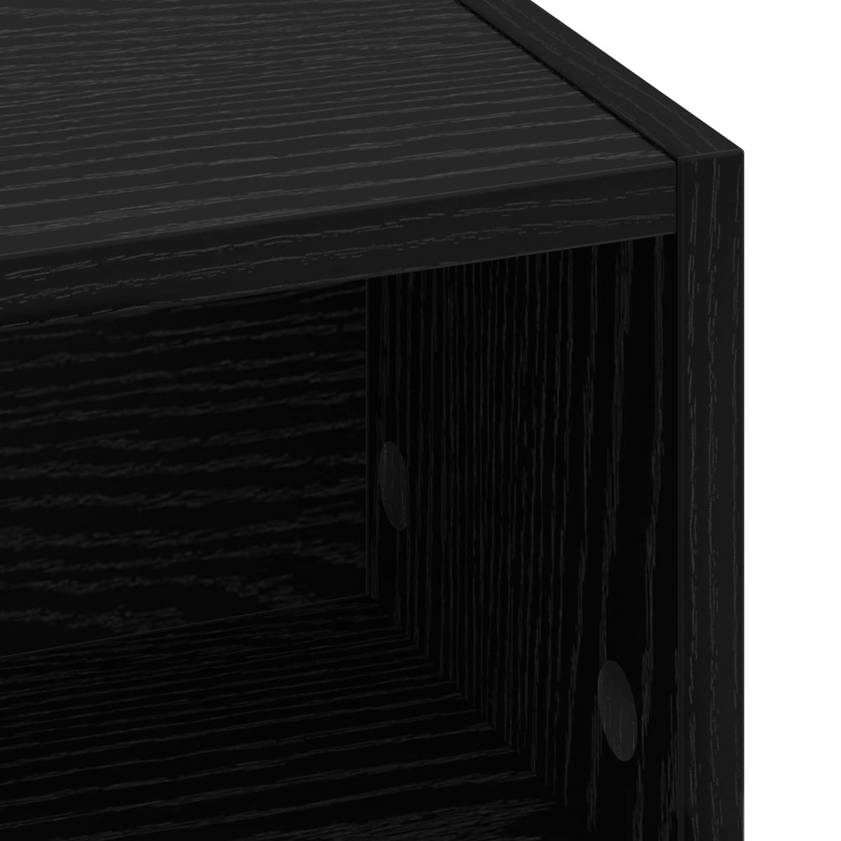 Desk With Storage Black Oak 100x50x91cm
