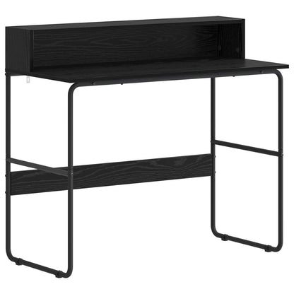 Desk With Storage Black Oak 100x50x91cm