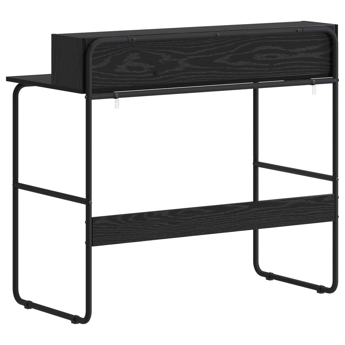 Desk With Storage Black Oak 100x50x91cm