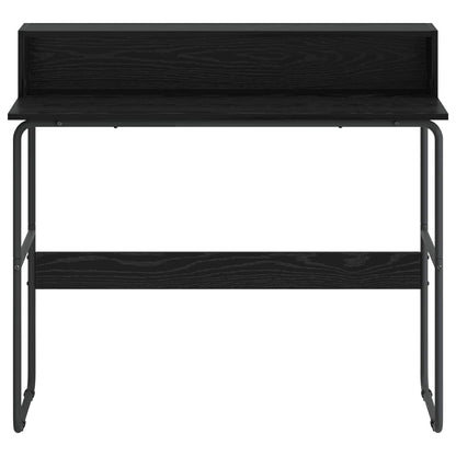 Desk With Storage Black Oak 100x50x91cm