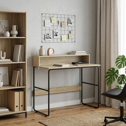 Office Desk Storage Oak 100x50x91cm