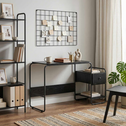 Office Desk With Storage 131.5x50x75.5cm