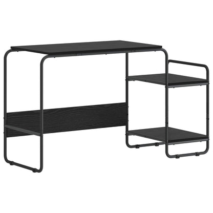 Office Desk Black Storage 131.5x50x75.5cm
