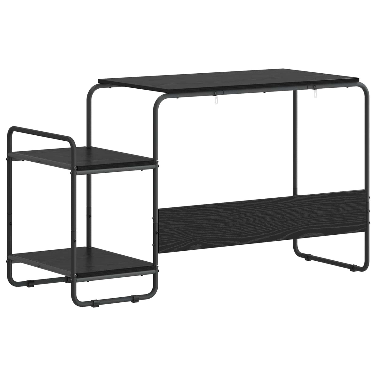 Office Desk Black Storage 131.5x50x75.5cm