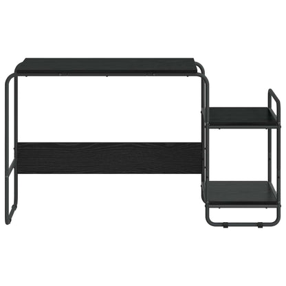 Office Desk Black Storage 131.5x50x75.5cm