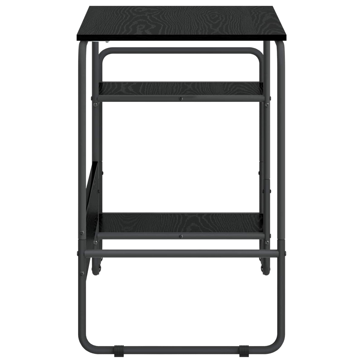 Office Desk Black Storage 131.5x50x75.5cm