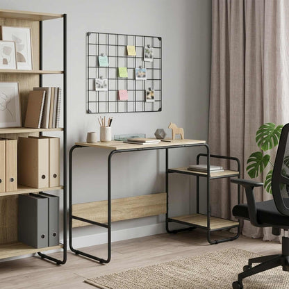 Office Desk Storage Oak 131.5x50x75.5cm