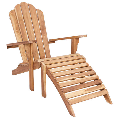 Natural Teak Adirondack Chair 78x155x94cm