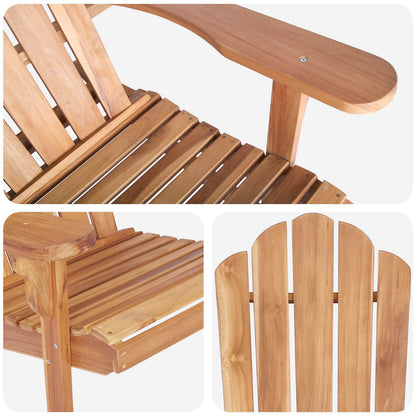 Outdoor Adirondack Chair Natural Timber 78x93x94cm