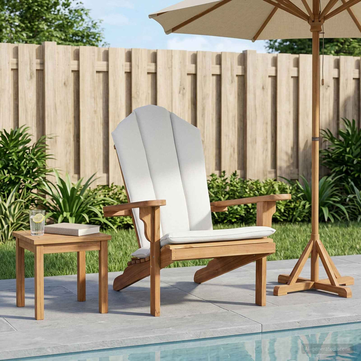 Natural Teak Outdoor Chair 78x93x94cm