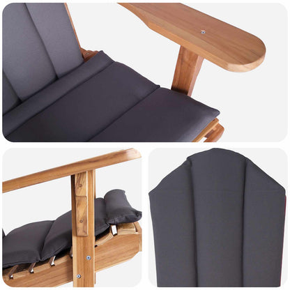 Natural Teak Adirondack Chair Outdoor 78x93x94cm