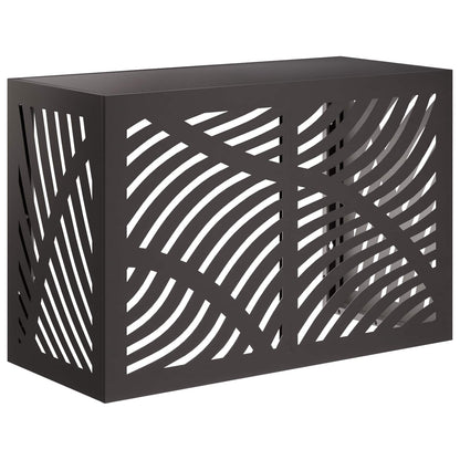 Air Conditioner Cover Black Steel 90x40x60cm