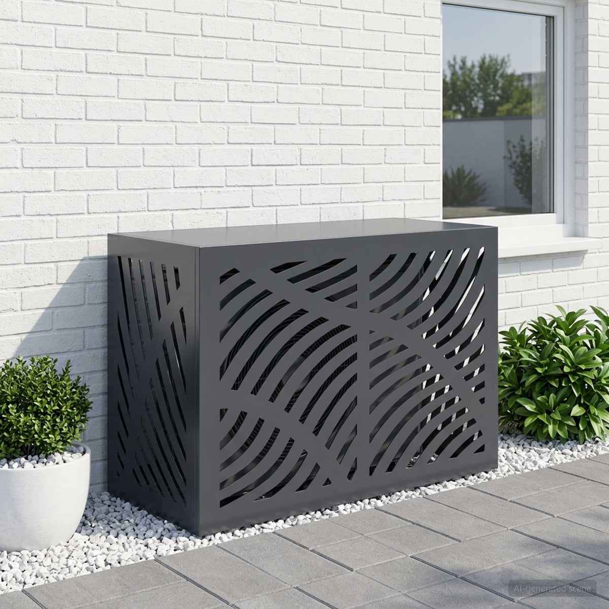 Air Conditioner Cover Steel Anthracite 90x40x60cm