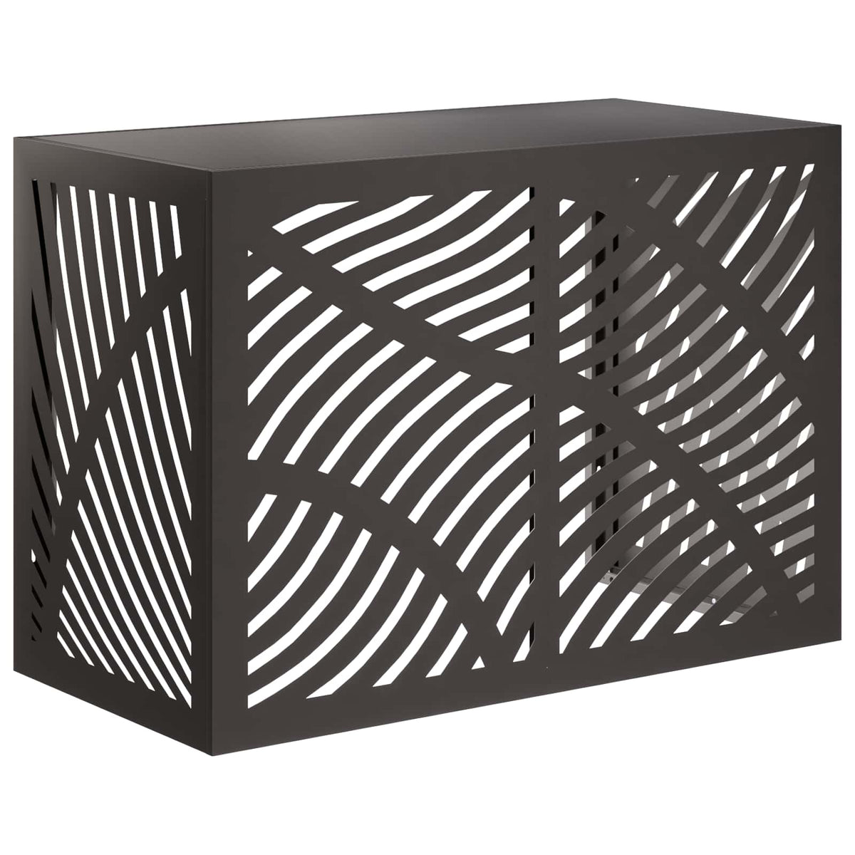 Air Conditioner Cover Steel Black 100x50x70cm
