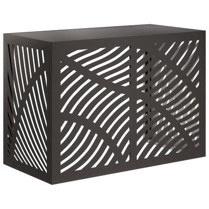 Air Conditioner Cover Steel Black 100x50x70cm
