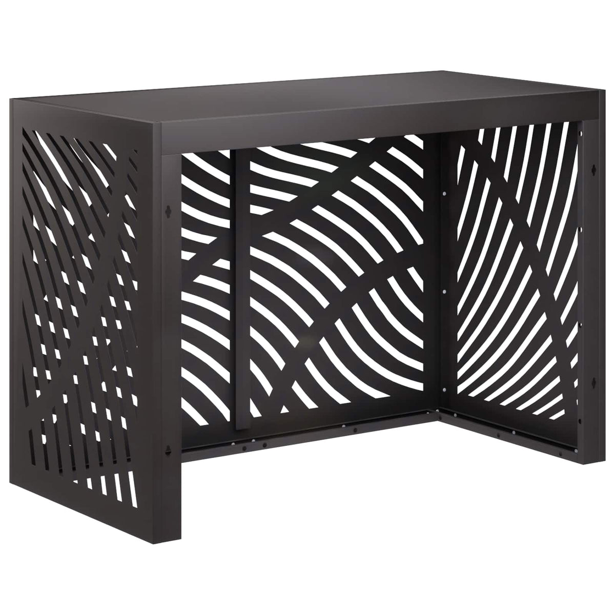 Air Conditioner Cover Steel Black 100x50x70cm
