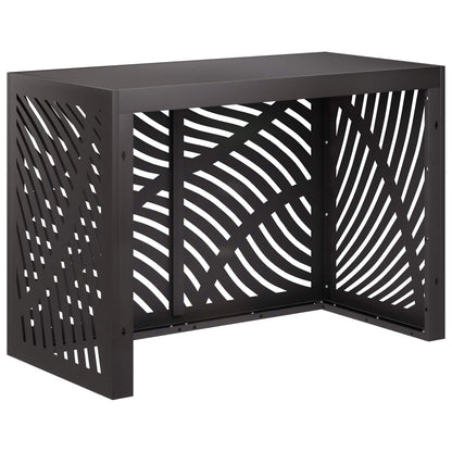 Air Conditioner Cover Steel Black 100x50x70cm