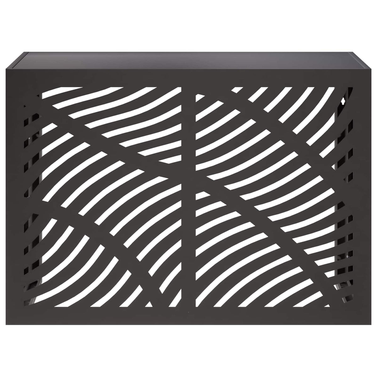 Air Conditioner Cover Steel Black 100x50x70cm