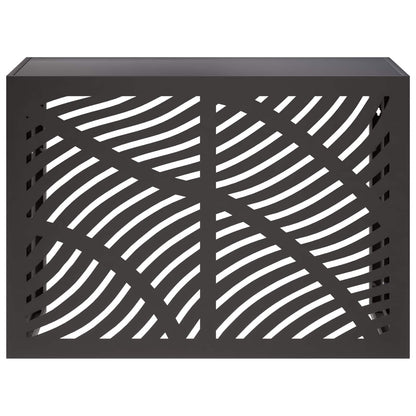 Air Conditioner Cover Steel Black 100x50x70cm