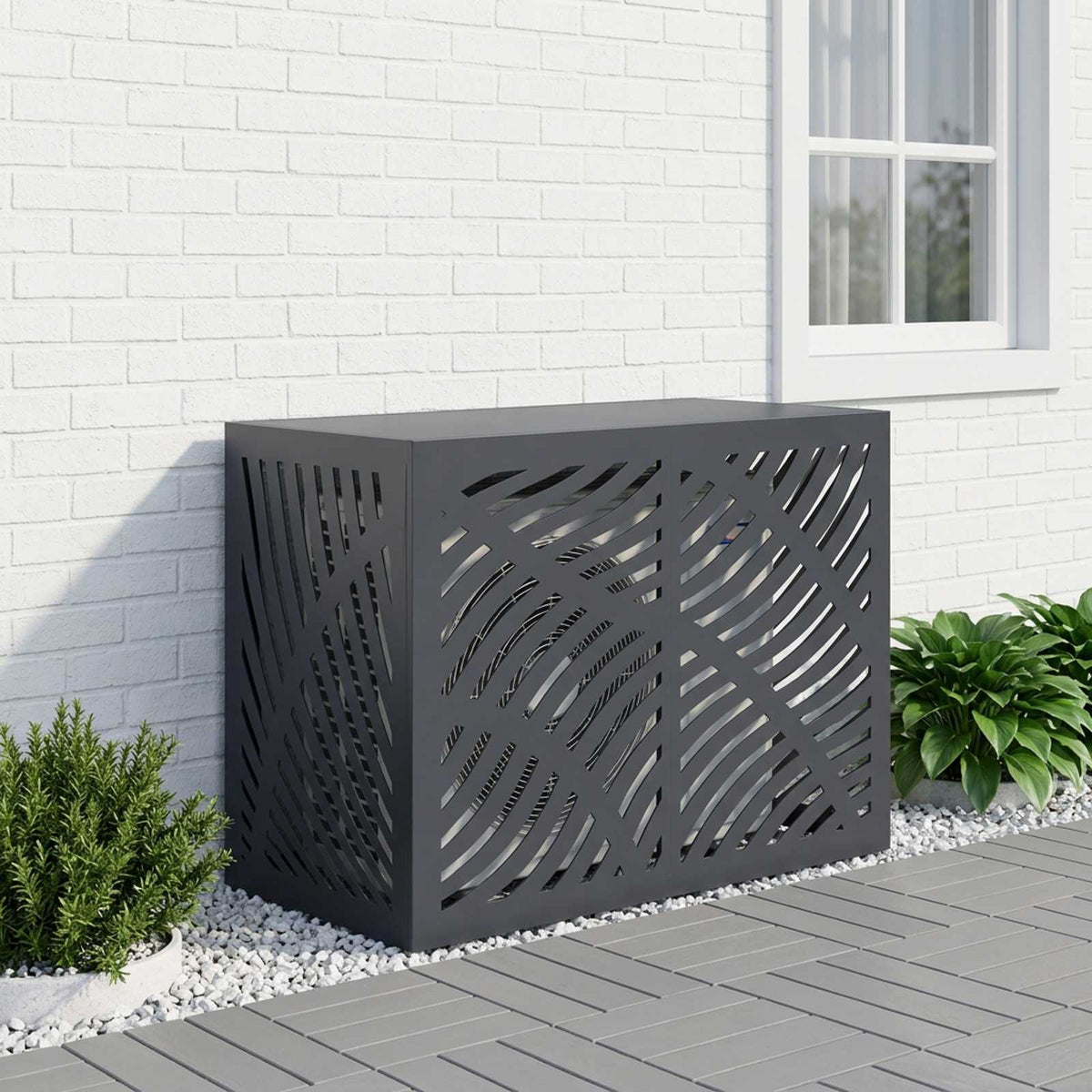 Air Conditioner Cover Steel Anthracite 100x50x70cm