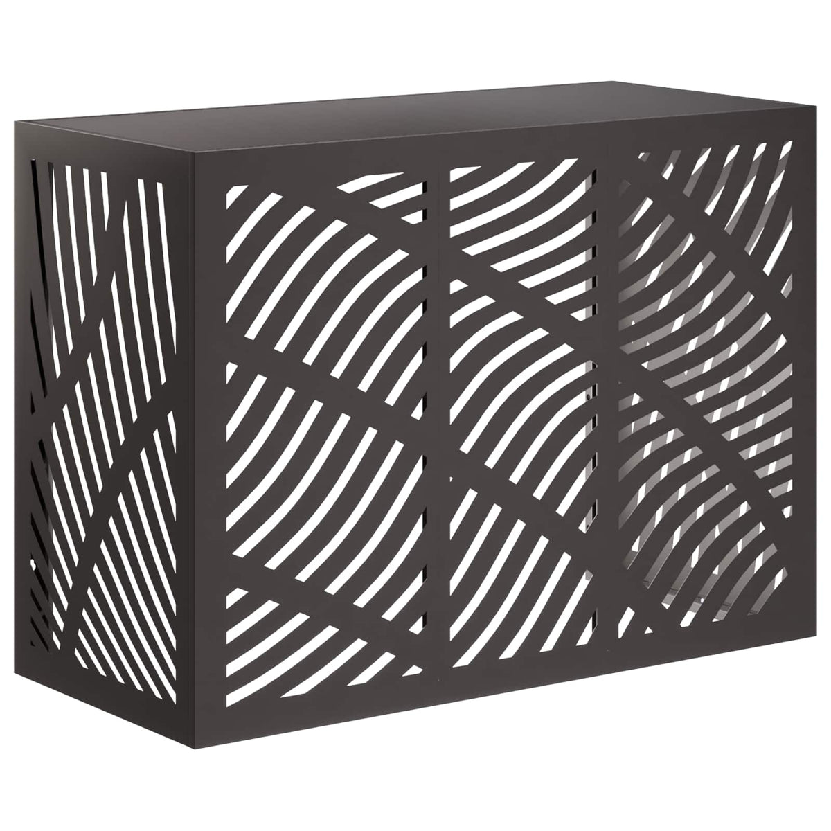 Air Conditioner Cover Steel Black 110x50x80cm